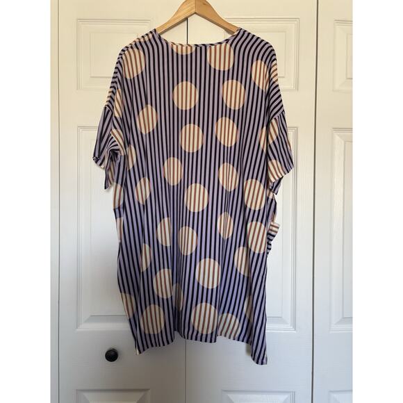 Women’s Corey Lynn Calter Oversized Polka Dot Stripe Purple Dress XS/S - Picture 4 of 4